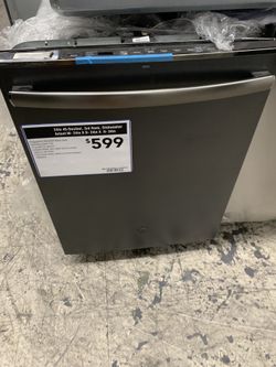 GE dishwasher in matte black new open box