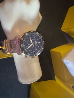 NEW MEN'S LUXURY GOLD TONE  100% ORIGINAL INVICTA AUTOMATIC WATCH