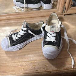 Black and white shoes