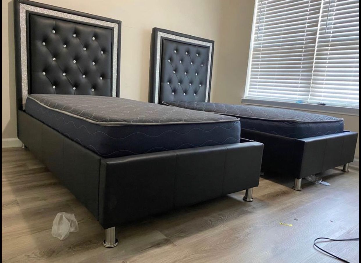 👧🏾👧🏻👧LUXURY TWIN BEDS!! 2 BEDS FOR $470 WITH DELIVERY!! TWIN MATTRESS $110 A PIECE