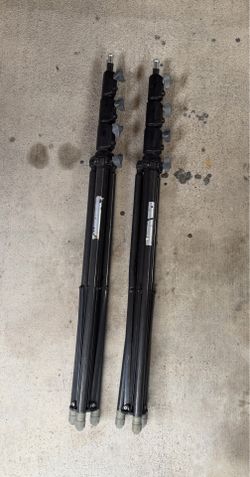 Pair 8Ft Adjustable Aluminum Photography Light Stands Black