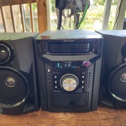 Sharp CD-BH950 5-Disc Mini Shelf Speaker System with Cassette & Bluetooth 