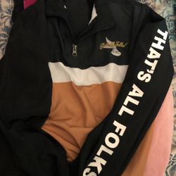 Black Windbreaker Jacket Sz: XS