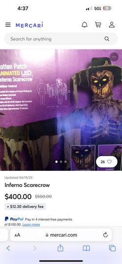 Halloween Inferno Scarecrow Animatronic 