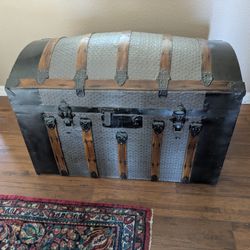 Antique Victorian Dome Steamer Trunk