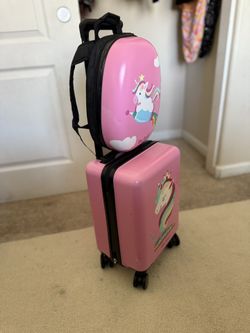 Kids luggage and Backpack Combo