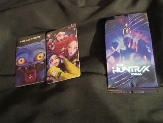 Mcdonlad's K-pop Demon Hunters Rumi, Zoey, Mira & Derpy cards