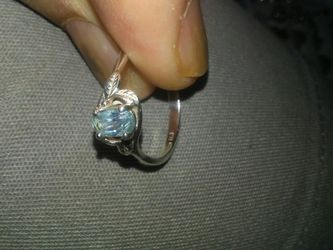 Sapphire ring sterling silver