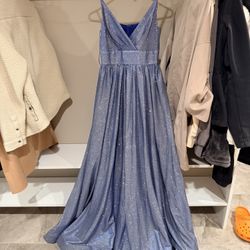 AKIRA Glittering Blue Evening Gown