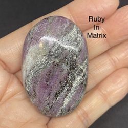 Ruby in Matrix Genuine Palm Stone from India 59g
