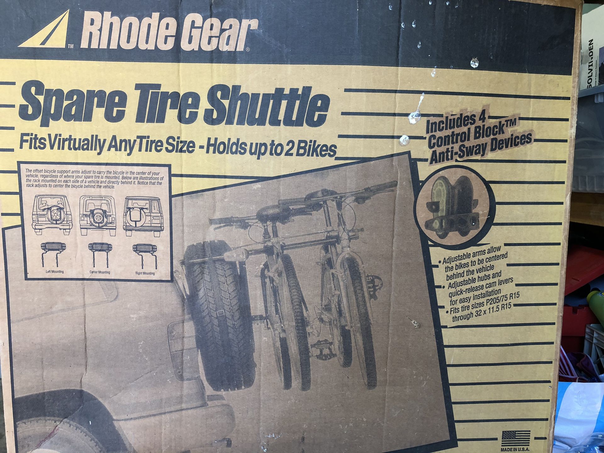 RhodeGear spare tire bike rack