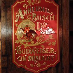 Anheuser-Busch Bar Plaque