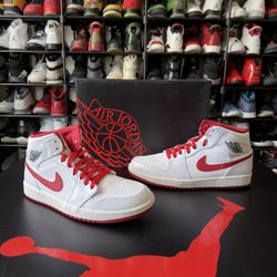Rare Air Jordan 1 Mid ‘White Gym Red’ Size 8