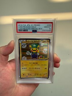 Pokemon Mario Luigi Pikachu Half Art PSA 10