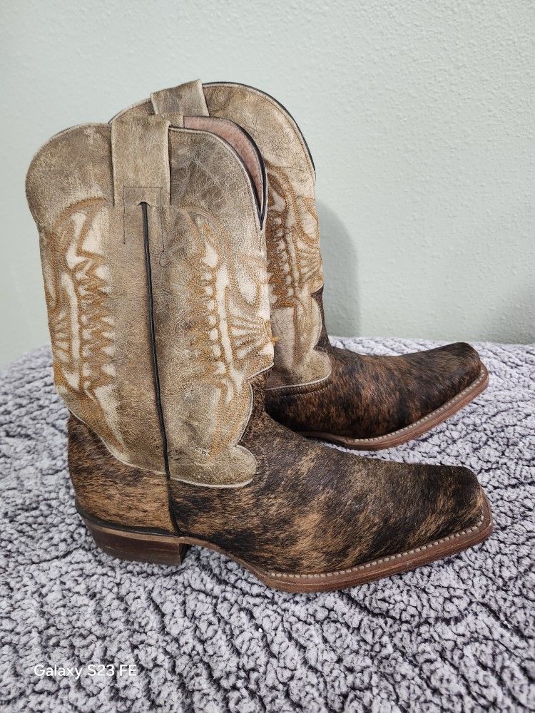Mexican boots for men, handmade from cowhide and fur, very pretty, size 8