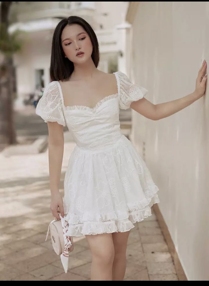 white princess mini dress Lovely Idol White Princess Mini Party Dress Summer