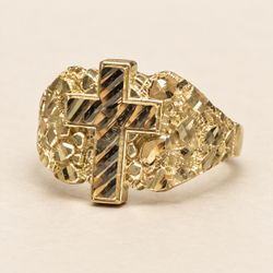 Cross with nugget ring