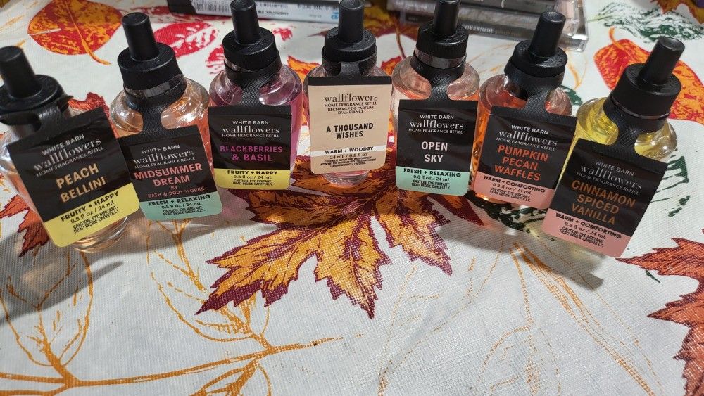 Bundle Of 7 White Barn Scented Oils
