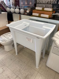 Plastics sink with faucet