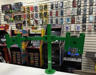 Green Dual Monitor Stand  