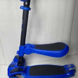 Hurtle 3-Wheeled Scooter for Kids Adjustable seat, sit or stand, Blue
