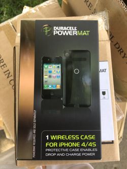 Duracell NEW! Powermat Wireless Case for iPhone 4/4S (Black)
