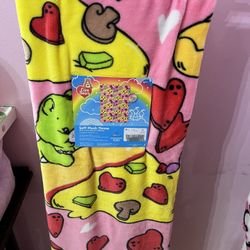 Carebear Pizza Throw Blanket