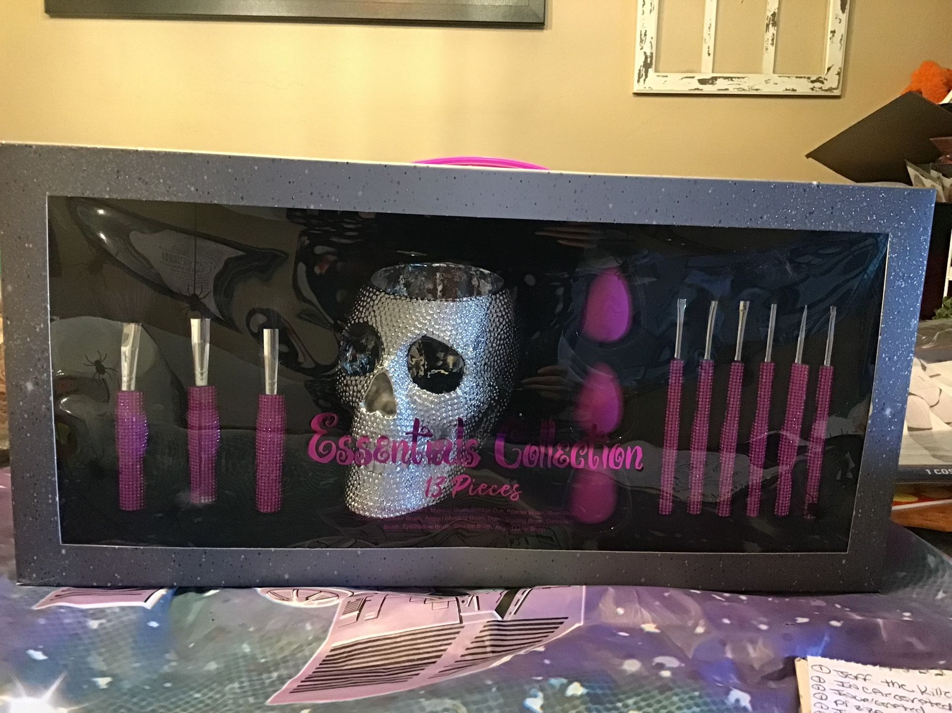 Skull Essentials Collection Makeup Collection Makeup Brush Set -new