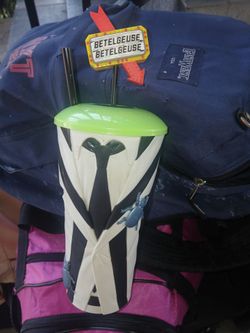 Beetle juice pop corn bucket