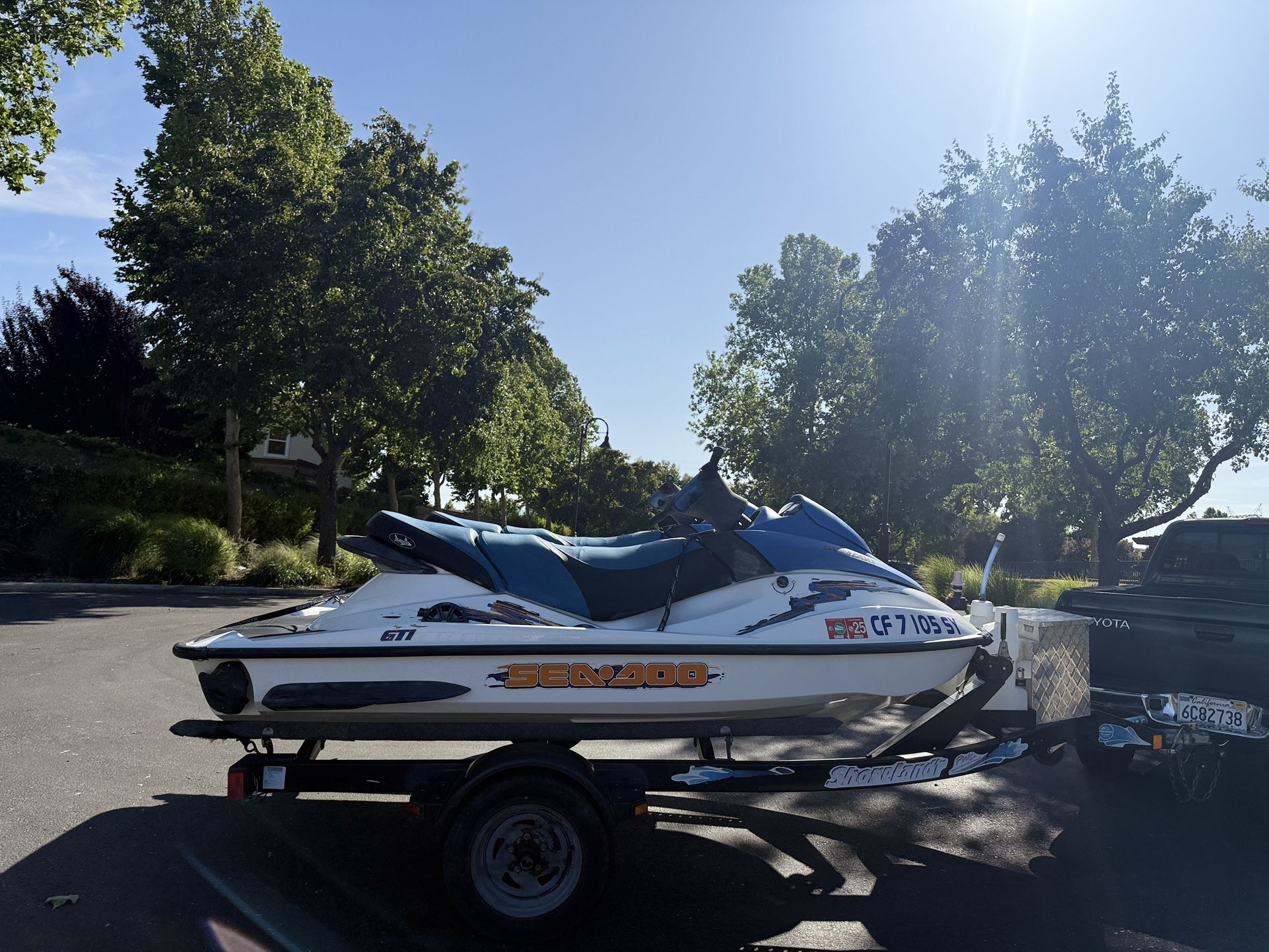 (2) 2005 Seadoo GTI RFI Jet Skis With Dual Trailer