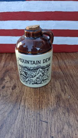 Vintage Mountain Dew Ceramic Stoneware Jug
