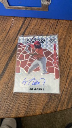 Jo Adell Panini Mosaic Autograph Baseball Card