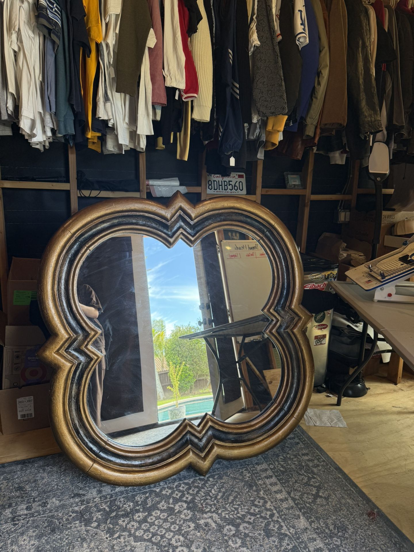 Gold / Black Antique Mirror (Square)