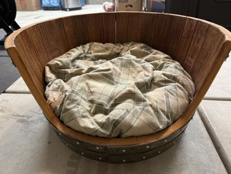 Wine Barrel Dog Bed