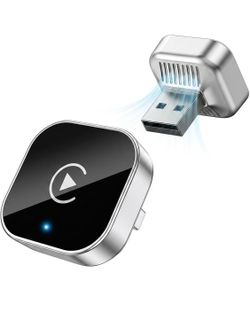 Wireless CarPlay Adapter for iPhone & Android Device Fast Auto-Connect, Stable Connection, Mini Size Plug，Apple iPhone & Android, 2-in-1 Adapter, Conv
