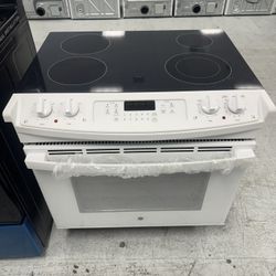GE 30 in. 4 Burner Element Drop-In Electric Range with Self-Cleaning Oven