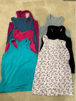 Girls’ Tank Tops – Lot of 7, Good Used Condition