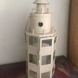 Lantern Light House Glass Door PILLAR HOLDER 6.625"x6.625"x18" 