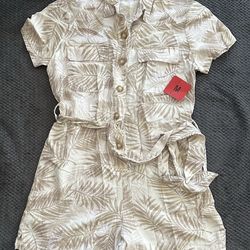 Button front romper- size M