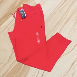 POLO RALPH LAUREN RED DOUBLE KNIT MENS SWEATPANTS NWT  XL