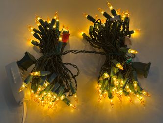 Loose Set UL Decorative Lighting String – 100 LED Yellow Icicle Lights