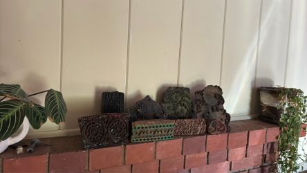 Wood printing blocks for wallpaper or fabric
