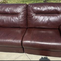 Macys 82” Italian Leather 2 Power Recline