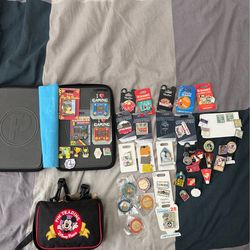Disney Pin Lot + Pinfolio and Pin Bag