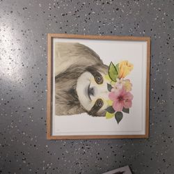 Sloth Print Framed