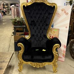 Black And Gold Throne Chair