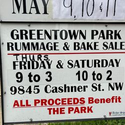 Greentown Rummage Sale May 9, 10, 11