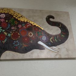 Elephant Wall Painting