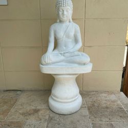 Concrete Buddha And Pedestal