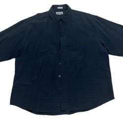 Aeropostale Button Up Shirt Men’s XL Green Blue Plaid Flannel Compagnie Generale